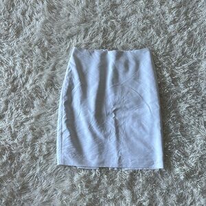 Express White Pencil Skirt - Size 4, High-Waist with Back Slit